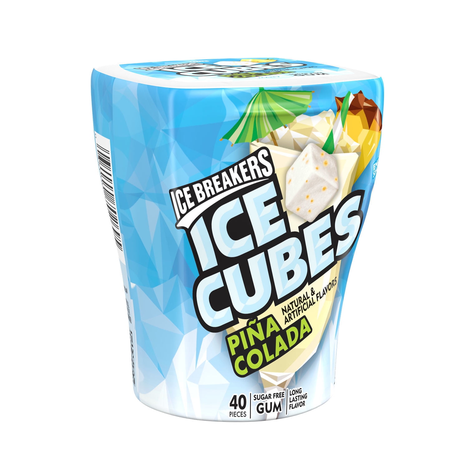 Ice Breakers Ice Cubes Pina Colada Sugar Free Chewing Gum, 3.24 oz