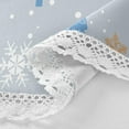 thumbnail image 4 of GZHJMY 60 Inch Round Tablecloth - Christmas Cute Snowman Waterproof Spill-Proof Table Cloth with Lace Washable Decorative Fabric Table Cover for Dining Tables, Kitchen and Parties Home Decor, 4 of 7