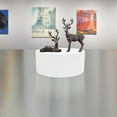 thumbnail image 2 of Hollow Bottom Round Display Stand 19.7x7.9in White Iron 220.46lbs Load Entryway Home Decor Base, 2 of 17