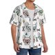 thumbnail image 2 of Fotbe Cute French Bulldog Camisa Estampada de Manga Corta para Hombre, Casual de Verano, Estilo Playero, Sin Arrugas-3X-Large, 2 of 5
