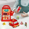 thumbnail image 3 of HILABEE Ensemble de Jeu pour Enfants Station d'Essence avec Lumières et Sons Ensemble de Jouets Pompe à Essence Mini à Rétrofriction Rouge, 3 of 9