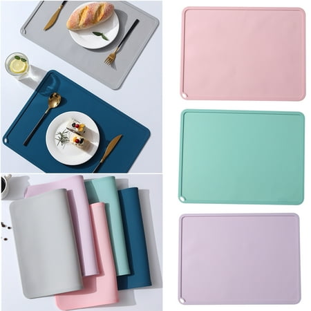 

Walbest Food Grade Silicone Placemat with Hanging Hole Anti-scalding Heat Insulation Table Mat for Dining Room