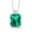 Nano Emerald, May, variant on 925 Sterling Silver Green Nano Emerald and White Moissanite Pendant Necklace for Women (5.64 Cttw, with 18 inch Silver Chain)