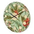 thumbnail image 3 of Designart 'Foliage Tropical I' Mid-Century Modern Wood Wall Clock, 3 of 5