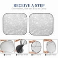 thumbnail image 6 of Disketp 2 Piece Silver Glitter Pattern Windshield Sunshades,Folding Windshield Sun Shade For Car Suv Trucks Sedan,Blocks Uv Rays Sun Visor Protector-Large, 6 of 7
