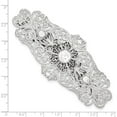 thumbnail image 2 of Fashion 1928 Silver-Tone White Crystal Filigree Large Barrette (3.38 X 1.5) Made In United States bf2417, 2 of 5