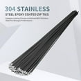 thumbnail image 5 of WuPing 50 Pcs Black Metal Zip Ties 18 Inch Heavy-Duty 304 Stainless Steel Epoxy-Coated Locking Cable Ties for Machinery, Vehicles, Cables, Pipes, Fences, 5 of 11