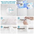 thumbnail image 4 of No Hook Shower Curtain, Blue Flowers Shower Curtains for Bathroom with See Through Top Window, Watercolor Summer Botanical Floral Waterproof & Washable Bath Curtain Stand Up Stall 36"x72", 4 of 9