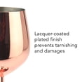 thumbnail image 3 of PG Copper / Rose Gold Stem Stainless Steel Wine Glass Set 4 - Wine Globet - Acrylic Glassware - 18.5 oz, 3 of 5