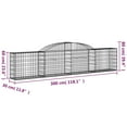 thumbnail image 5 of vidaXL Arched Gabion Baskets 4 pcs 118.1"x11.8"x23.6"/31.5" Galvanized Iron, 5 of 5