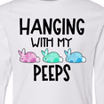 thumbnail image 4 of Inktastic Easter Hanging with My Peeps Pastel Bunnies Long Sleeve Youth T-Shirt, 4 of 5