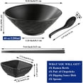 thumbnail image 2 of Ramen Bowl Set 40 oz of 4 with Dipping Bowls Chopsticks Spoons, Unbreakable  Style Plastic Noodle Soup Bowls for  Pho Soup Thai Miso Udon Wonton, 2 of 6