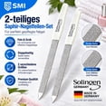 S SMI 2-Piece Curved Sapphire Fine Grit Nail File Set - Walmart.com