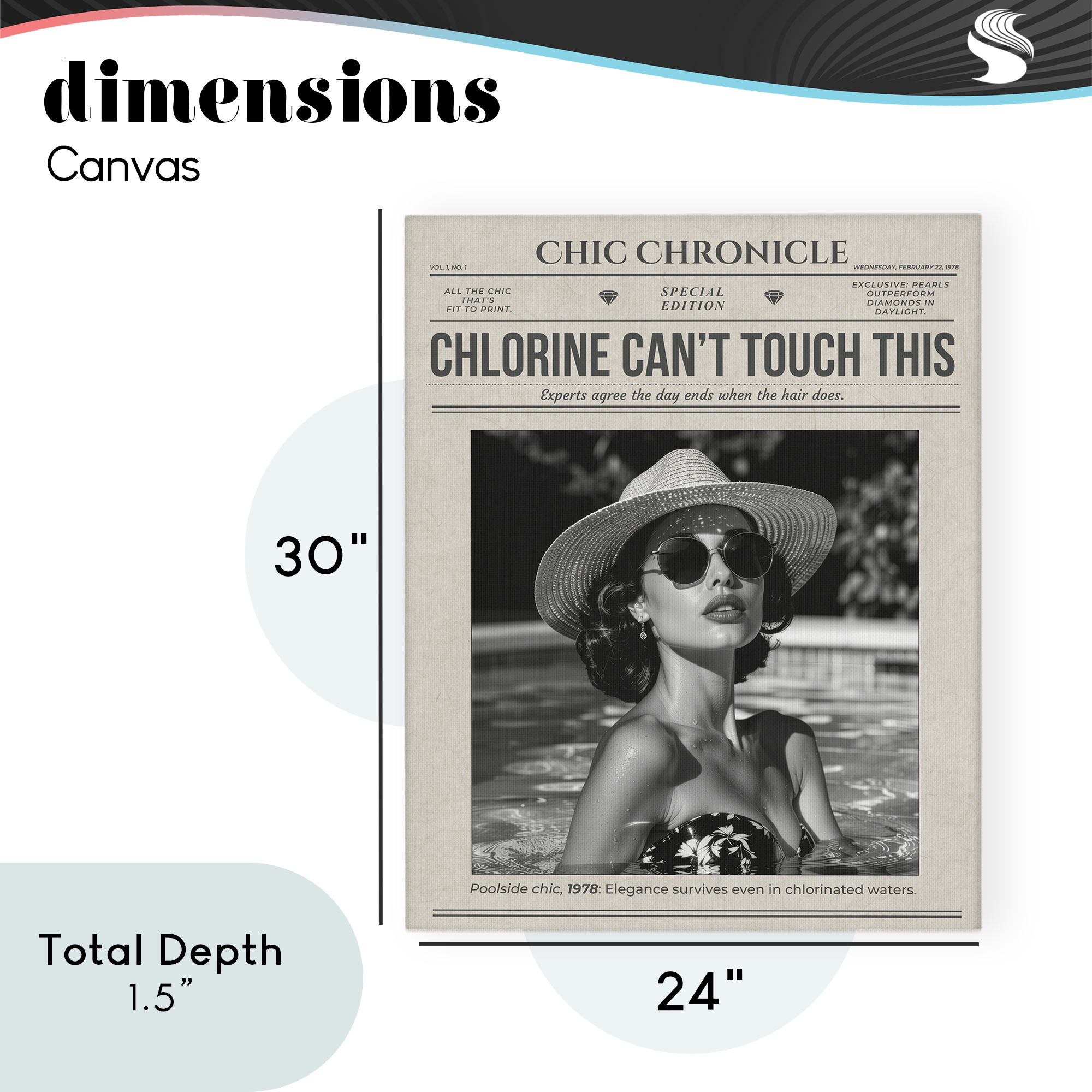 Chic Chronical Vintage Magazine Canvas Wall Art, design by A Barefoot Stylist