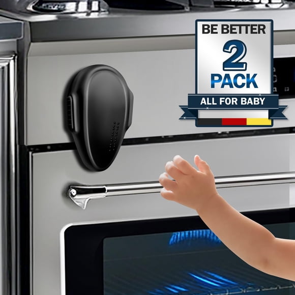 Juego de 2 Cerraduras para Horno MCOTOP de Seguridad Infantil, Resistentes al Calor, Color Negro