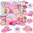 thumbnail image 1 of Sombreros Iron On Patches Meneng Western Cowgirl, 45 unidades, rosas, 1 of 6