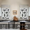 thumbnail image 3 of Farmhouse Cat Print Kitchen Curtains - Vintage Watercolor Cat Illustration 3 PC Set, 3 of 5