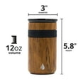 thumbnail image 2 of Elemental Artisan 12 oz Tumbler with Ceramic Lid, Triple Wall Insulated Stainless Steel Travel Coffee Mug Spill Proof, Reusable Coffee Cup, Gift-ready Hot & Cold Thermos - Teakwood, 2 of 7