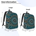 thumbnail image 4 of Balery Mandala Vintage Canvas Backpack for Men and Women - Large Capacity, Durable Travel Laptop Bag for School, Work, Hiking, and Outdoor Activities, 4 of 7
