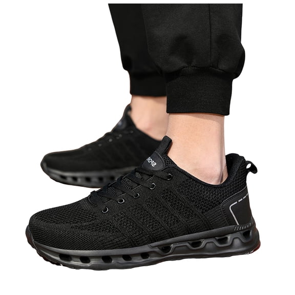 Running Tennis Shoes for Men Lightweight Breathable Mesh Lace up Driving Golf Nursing Work Sneakers