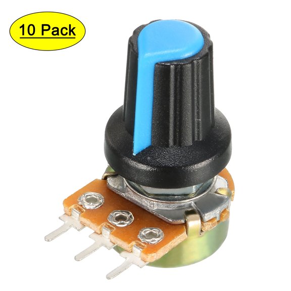 Uxcell 10packs 20K Ohm Variable Resistors Odd Turn Carbon Film Taper Potentiometer