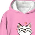 thumbnail image 5 of ATOGUTA Girls Valentine's Day Sweatshirts Fleece Lined Hoodies Kids Warm Casual Outfits Fall Winter Clothes Size 3T-14, Pink, 5 of 5