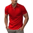 thumbnail image 5 of Mens Casual Short Sleeve Shirt Slim Fit Office T Shirt Muscle Blouse Tops Tee, 5 of 11