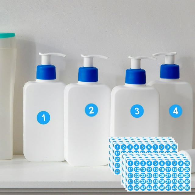 Pegatinas con Combinaciones de Números Del 1 Al 50 (1 Pulgada), 10 Hojas, Azules | 27,2 X 13,7 Cm | Material Autoadhesivo | Etiquetas, Letreros | Buzón, Portátil, Álbum de Recortes