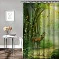 thumbnail image 2 of Orinice Deer Bathroom Decor Set with Hooks - Colorful Luxurious Polyester Fabric Shower Curtain Set for Home Decoration 36x72, 2 of 7