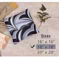thumbnail image 4 of Ruvanti 4 Pack 100% Cotton Fabric Throw Pillows, 18x18 Soft, Cozy Square Decorative Pillows for Sofa, Couch Pillows, Bed, Ly Cushion Covers Including Insert; Black and Greyiving Room Luxur, 4 of 8