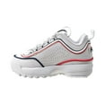 thumbnail image 4 of Fila Disruptor II Contrast Piping Little Kids' Shoes White-Navy-Red 3fm01009-125, 4 of 6