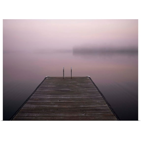 Great BIG Canvas | Rolled Keith Levit Poster Print entitled A Dock On The Water, Lake Of The Woods, Ontario, Canada