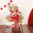 thumbnail image 4 of OEFNTAC Chinese Year Artificial Branches with Red Berries 11x4.7in Table Centerpiece Spring Festival Decor, 4 of 6