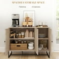 thumbnail image 4 of HOMCOM Buffet Moderne, Armoire Buffet avec Tablettes Ajustables, Chêne, 4 of 10