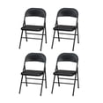 thumbnail image 1 of MECO Sudden Comfort All-Steel Folding Chair Set, Black Lace (Set of 4), 1 of 6