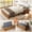 Brown, variant on Full Murphy Bed with Mattress,Full Size Cabinet Bed with Folding Nightstand and Charging Station & LED Light,Multifunctional Space-Saving Wall Bed for Bedroom, Guest Room,Office,White