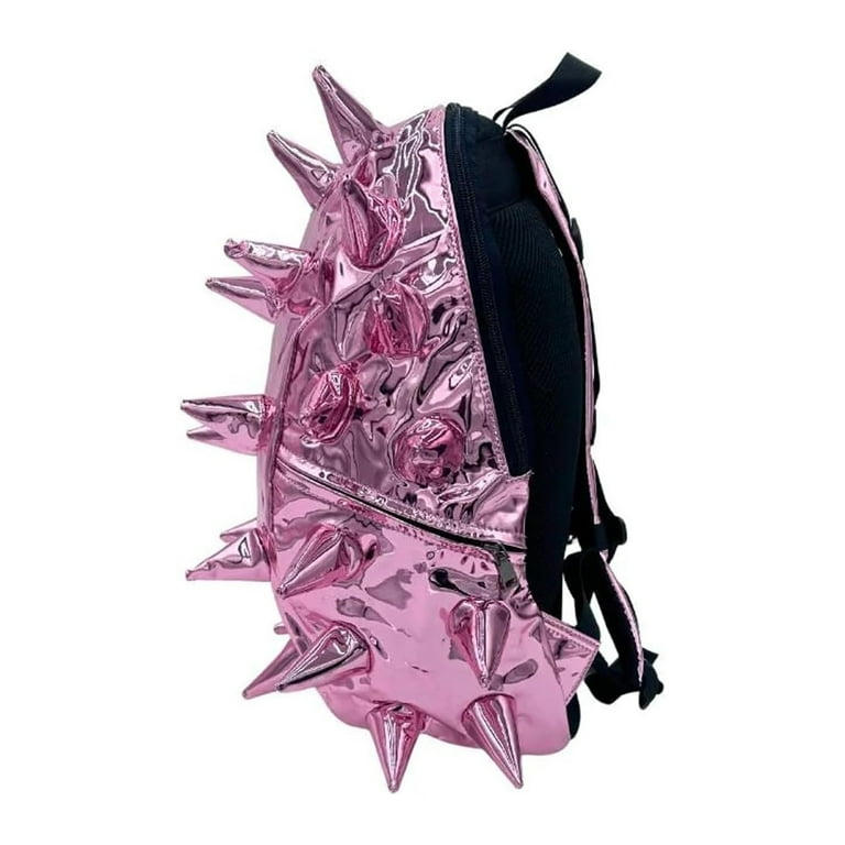 Madpax Spike Mirror Mirror Metallic Pink Premium 15 Laptop Backpack for Men Women Durable Lightweight Stylish Carry On Unisex Fun Casual Travel