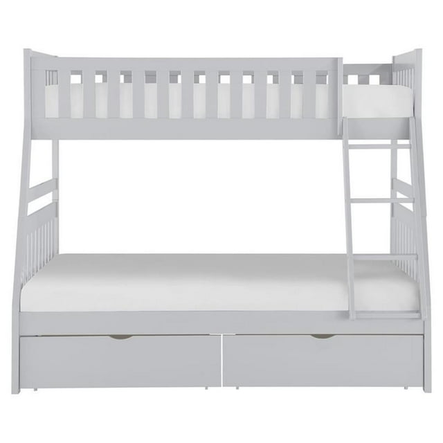 Lexicon Orion Lit Superposé Transitionnel en Bois Simple sur Double avec Coffre de Rangement, Gris