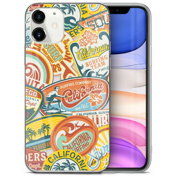 Caseyard TPU Clear Case for iPhone 13 with Surfing Teams design phone cover
