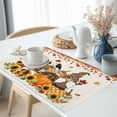 thumbnail image 3 of Gnome Pumpkin Placemats Set of 2 Thanksgiving Sunflower Heat Insulated Linen Place Mats, Washable Stain-Proof Table Mats for Dining Tables Holiday Decor 13x19inch, 3 of 9