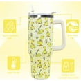 thumbnail image 6 of 40oz Insulated Stainless Steel Tumbler with Handle & Straw - Cute Duck Design Travel Mug, Coffee Water Bottle, Funny Gift for Women, 6 of 6