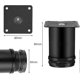 thumbnail image 2 of 4 Pieces Adjustable Furniture Legs, Round Furniture Feet Metal Stainless Steel Sofa Leg Table Feet, Adjustable Height 0-15mm, 50*80mm Black, 2 of 5