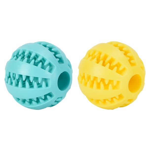 Bola de juguetes para la dentición del perro, para limpieza de dientes de cachorro pequeño y grande/masticar/jugar MFZFUKR CPB-US-CJZ677-2