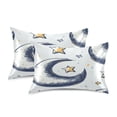 thumbnail image 2 of Moon and Stars Satin Pillowcase 20''x26'' Double-Sided Print Soft Wrinkle Resistant, 2 of 9