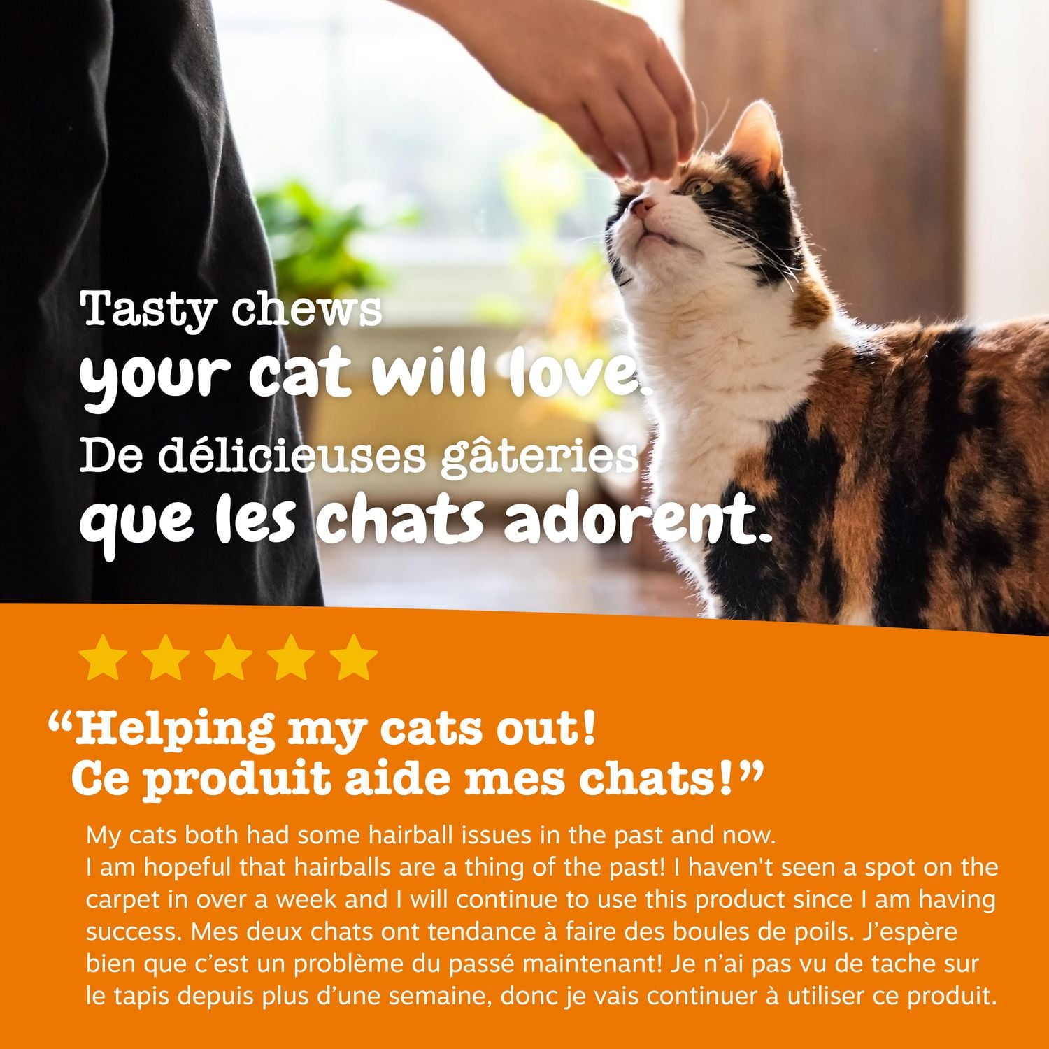 Zesty Paws Hairball Chews Bacon Flavour Digestive Supplement Soft Chews Cat Supplement