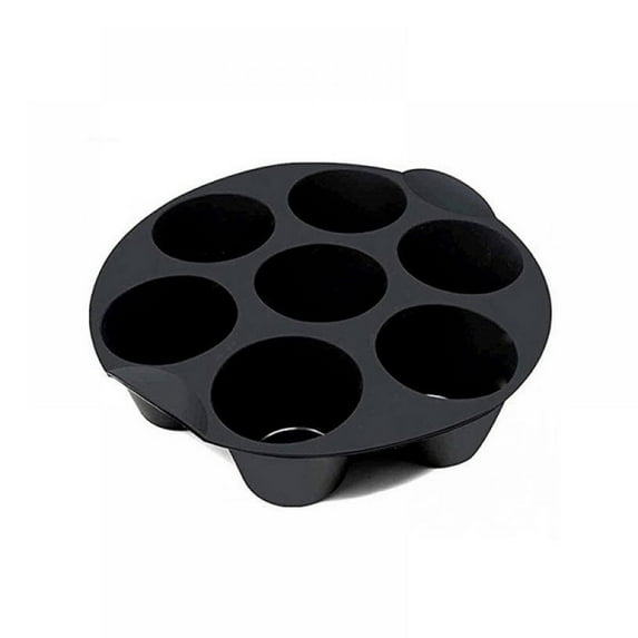 7 Cup Silicone Muffin Cake Cups, Non-Stick Muffin Cupcake Tin Tray Baking Mould for 3.5-5.8 L Air Fryer, Air Fryer Muffin Cake Cups Cupcake Baking Pan Non Stick Cupcake Mold Muffin Cupcake Tray (7")