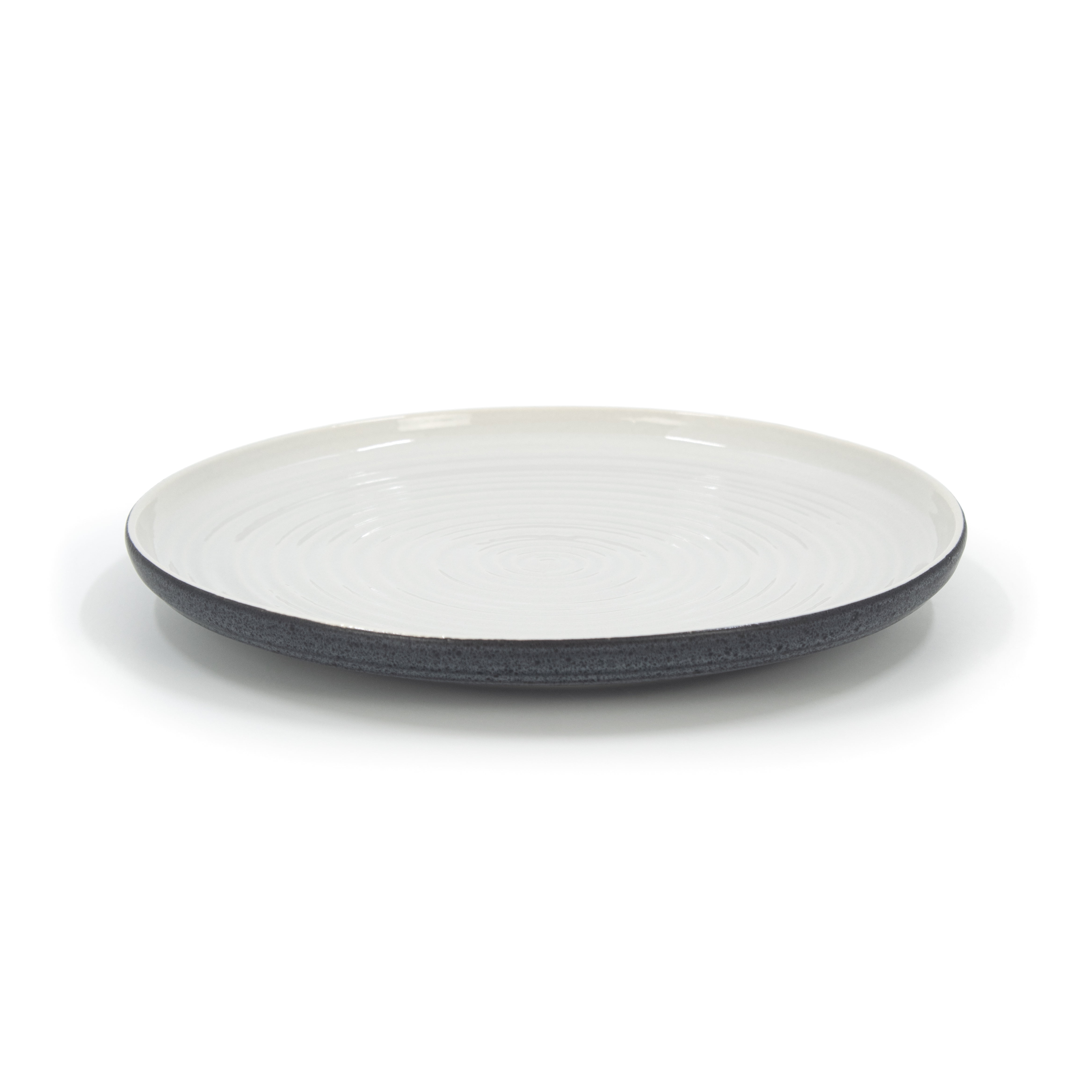 Assiette plate SAB Trent 10 pouces gris foncé