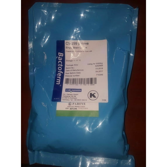 BACTOFERM CS-299 PAREVE KOSHER SINGLE STRAIN CULTURE 1000G FOR 9000KG