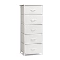 thumbnail image 3 of Pellebant White 5-Drawer Dresser Household Vertical Storage Tower Chest, 3 of 9