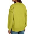 thumbnail image 5 of Oversized Sweatshirt for Women Long Sleeve Drop Shoulder Casual Seams Plain Crewneck Sweatshirts Pullover Tops, 5 of 7